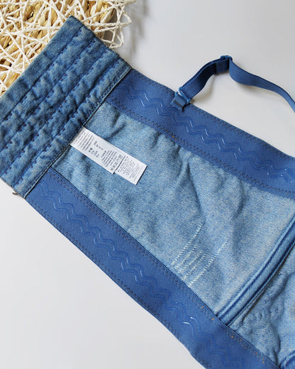 Denim Beaded Suspender Tube Top