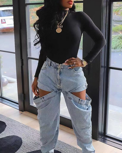 Casual Hollow Jeans