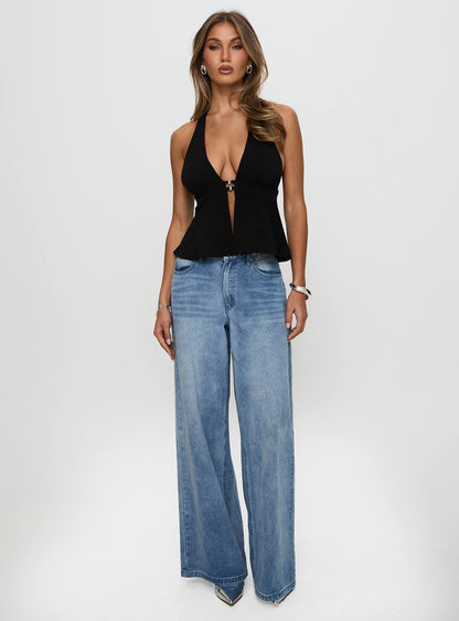 Brealle Halter Top Black