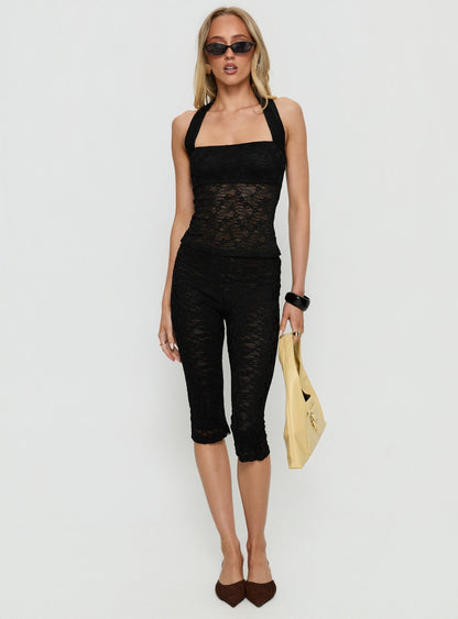 Babydoll Capri Pants Noir