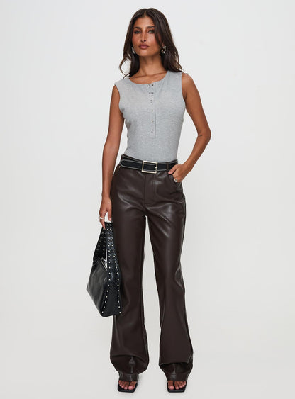 Nolene Low Rise Pants Chocolate