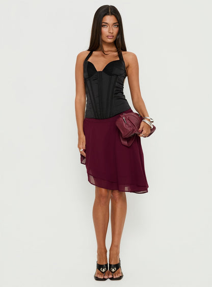Raeshelle Halter Corset Top Black