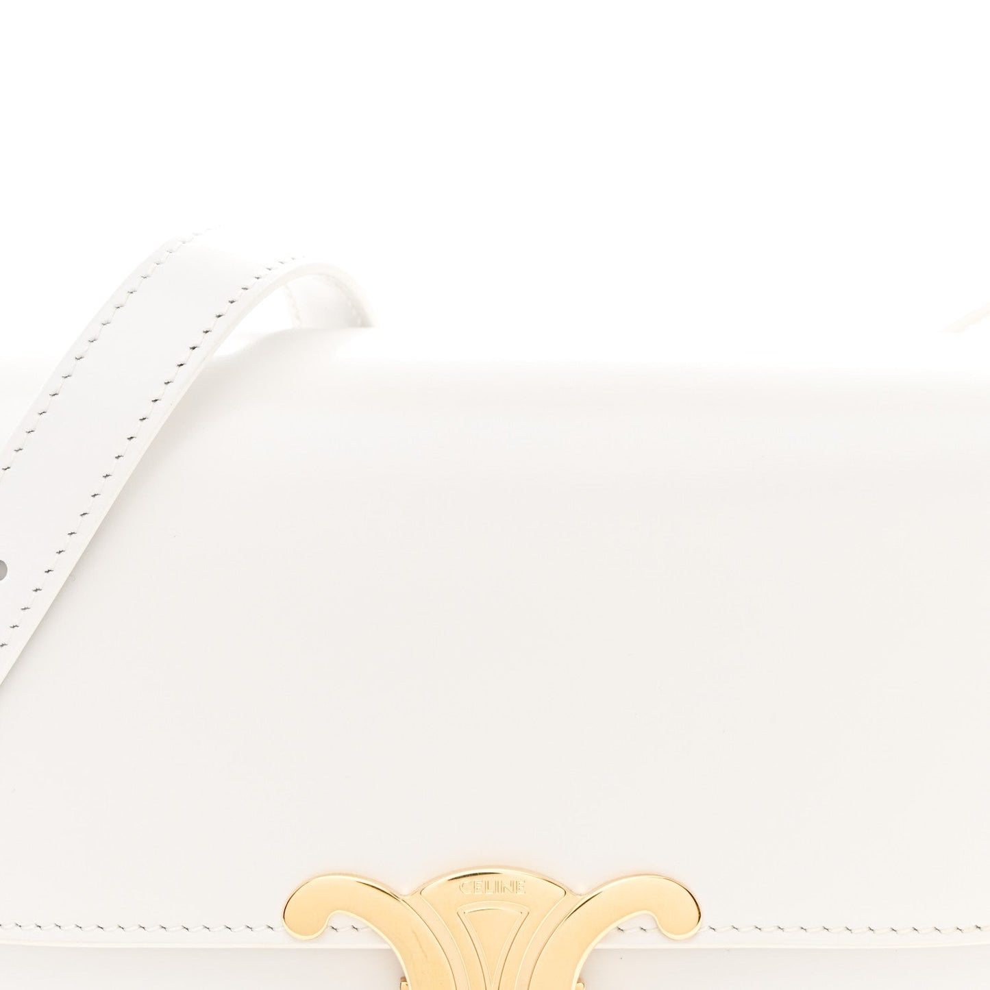 Shiny Calfskin Teen Triomphe White