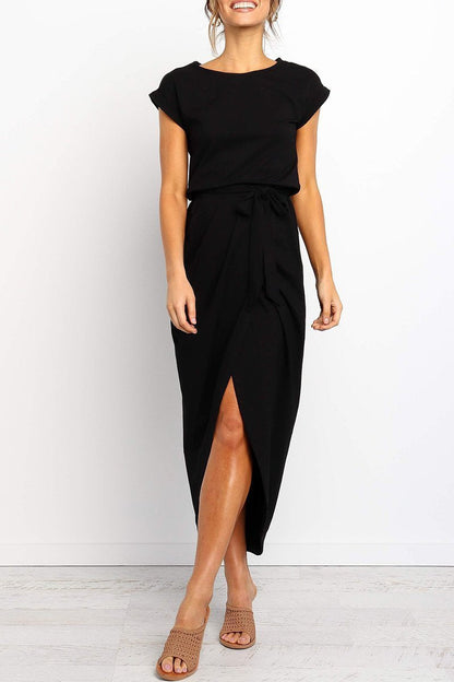 Vestido midi Essential Grace de color liso (4 colores)