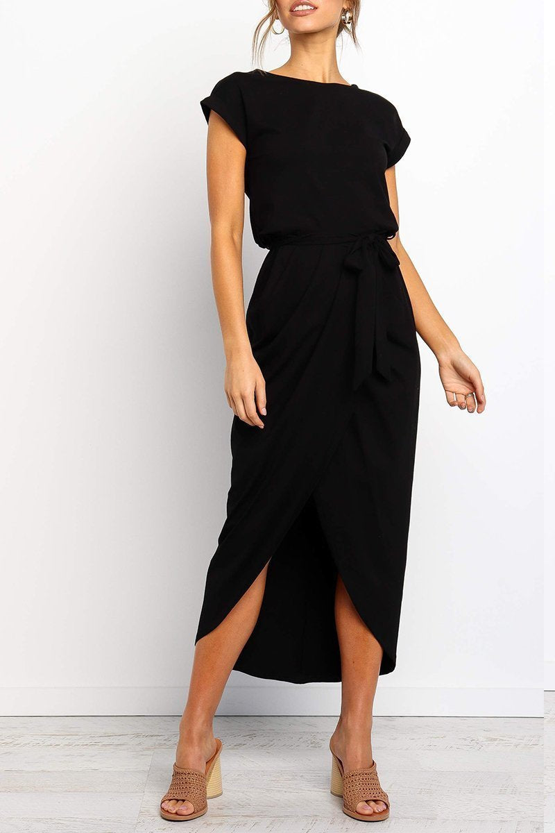 Vestido midi Essential Grace de color liso (4 colores)