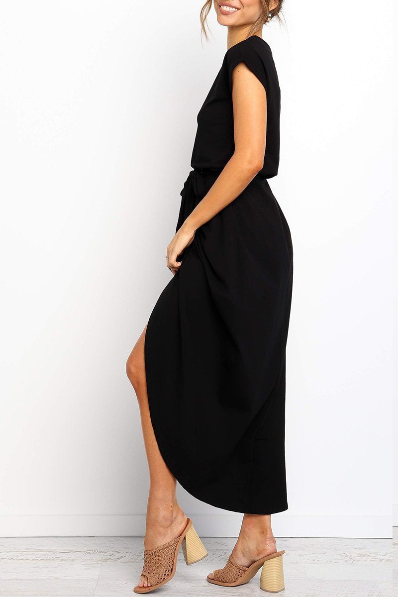 Vestido midi Essential Grace de color liso (4 colores)