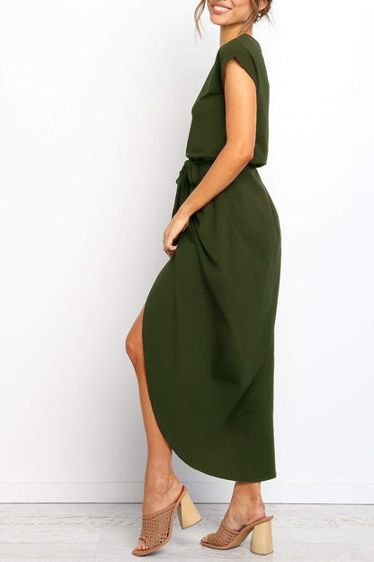 Vestido midi Essential Grace de color liso (4 colores)