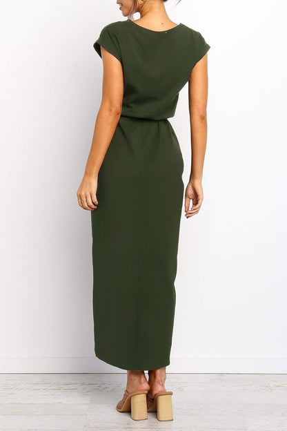 Vestido midi Essential Grace de color liso (4 colores)