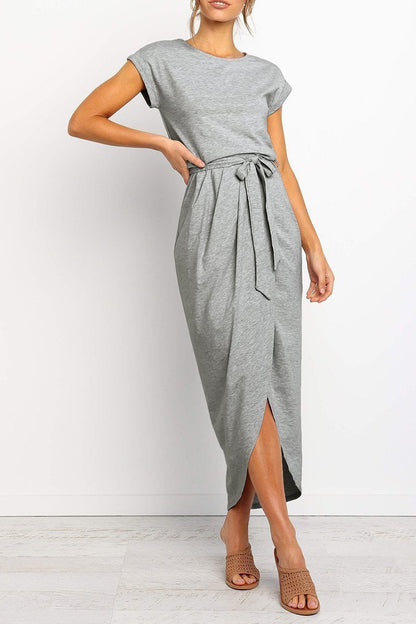 Vestido midi Essential Grace de color liso (4 colores)