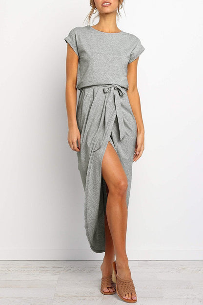 Vestido midi Essential Grace de color liso (4 colores)
