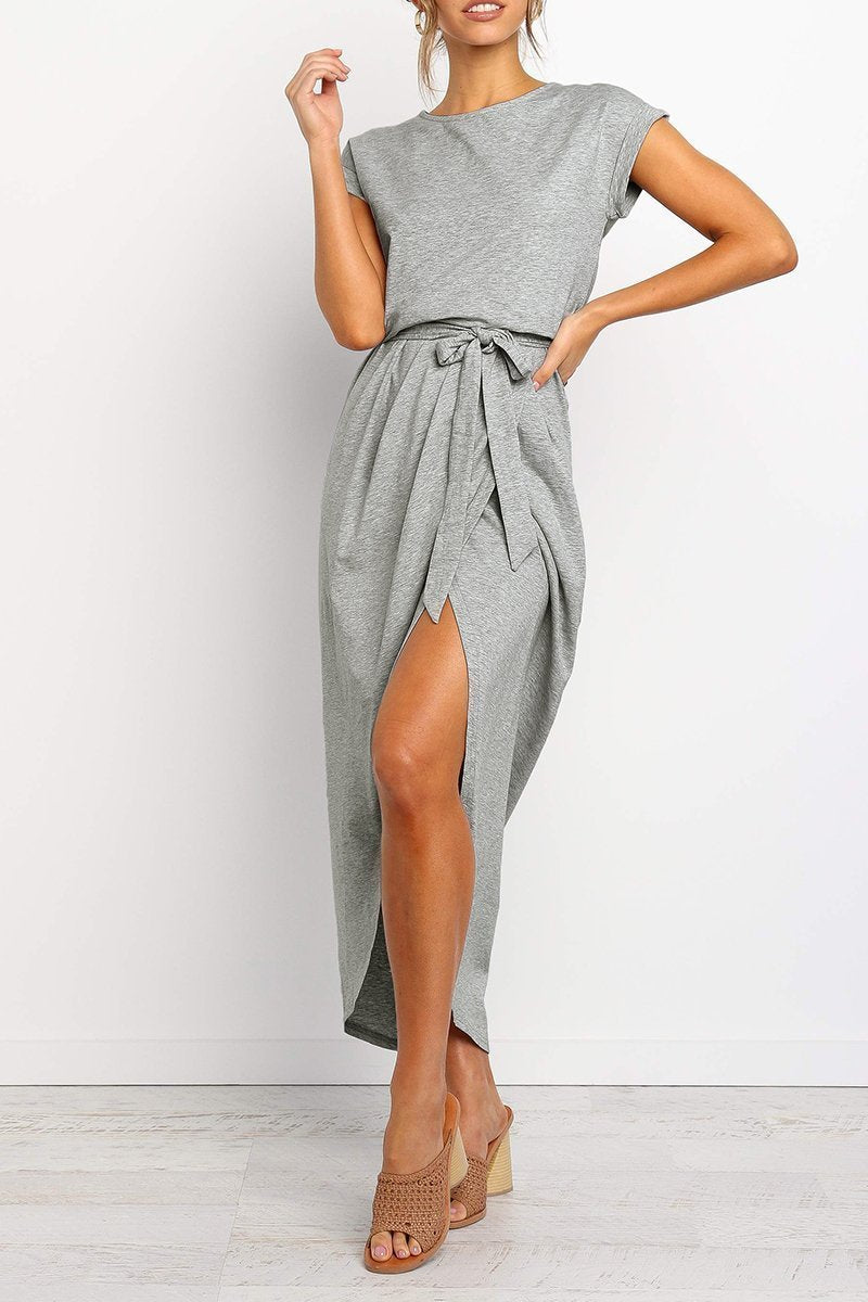 Vestido midi Essential Grace de color liso (4 colores)