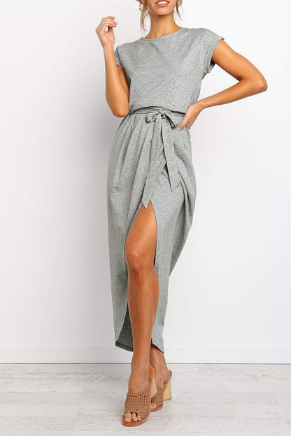 Vestido midi Essential Grace de color liso (4 colores)