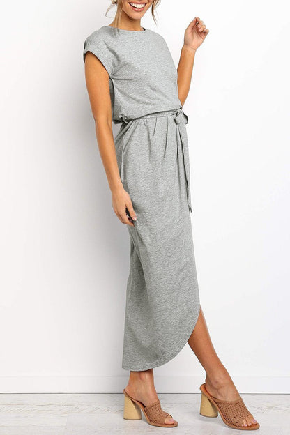 Vestido midi Essential Grace de color liso (4 colores)