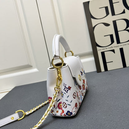 LOUIS VUITTON X MURAKAMI CAPUCINES EAST WEST MINI WHITE 21CM M13246