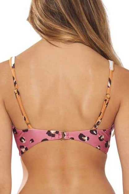 Patchwork Leopard Print Bikini Set