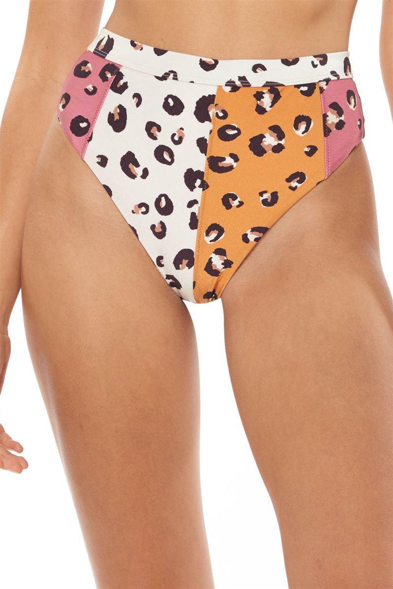 Patchwork Leopard Print Bikini Set