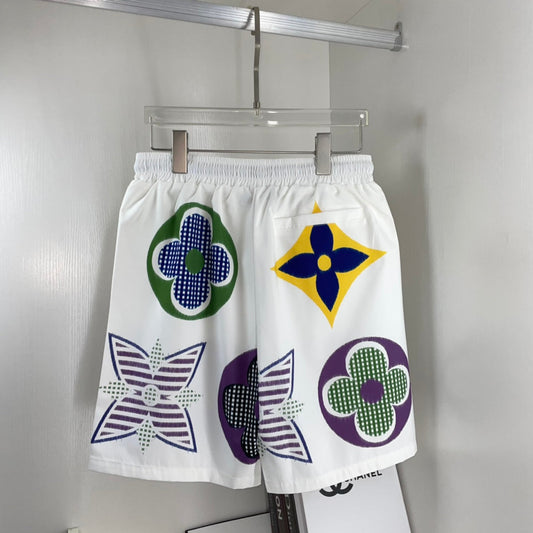LV WHITE MIX COLORFUL COTTON SHORT 239574