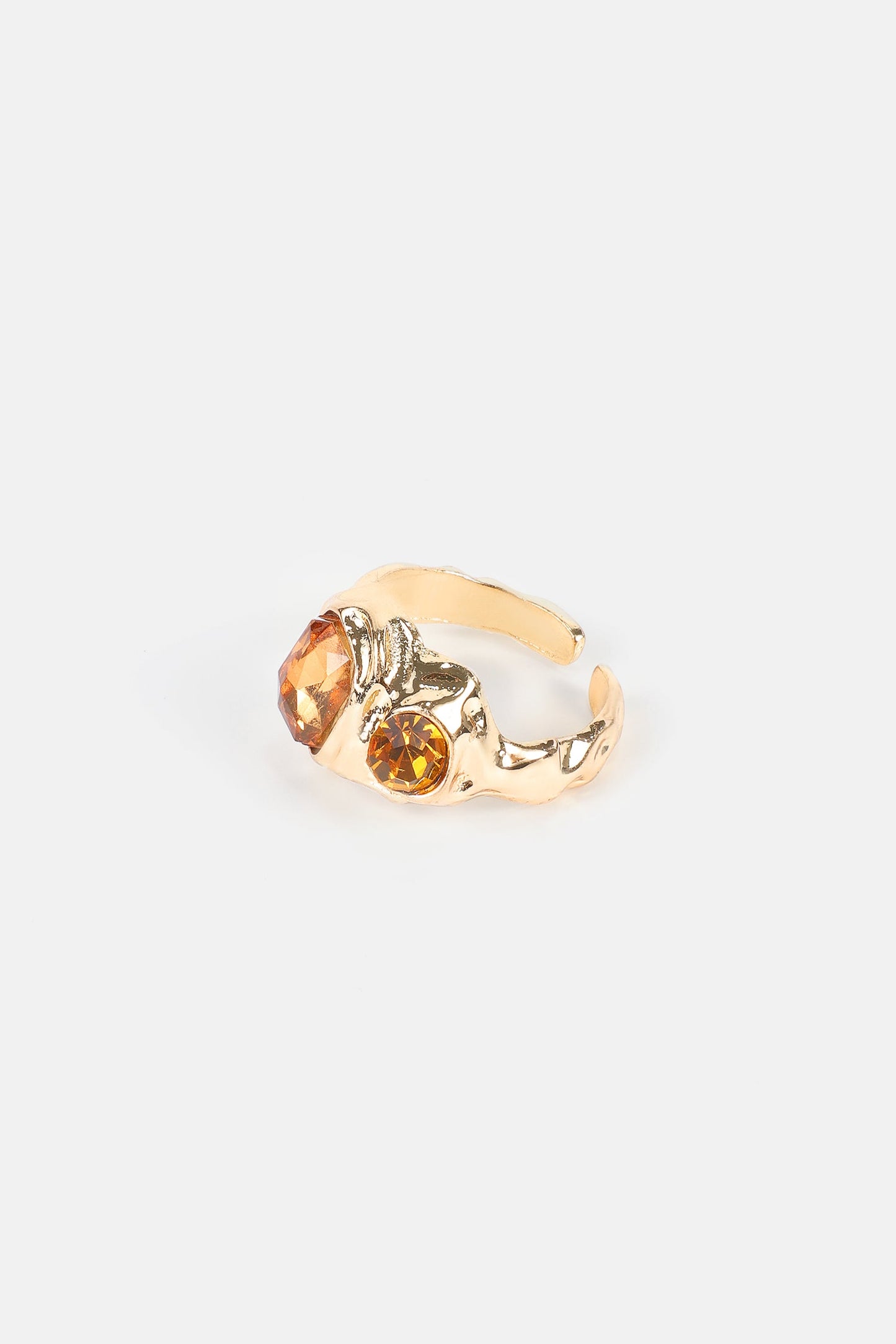 Faux Diamond Metal Ring Set