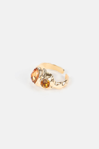 Faux Diamond Metal Ring Set