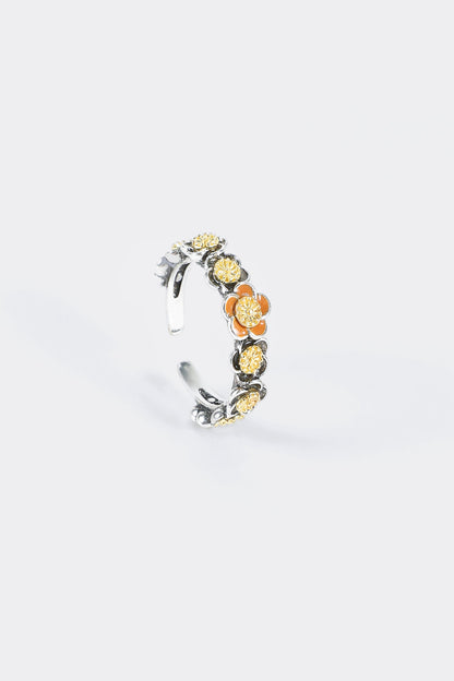 Anillo de aceite con forma de gota de flor 