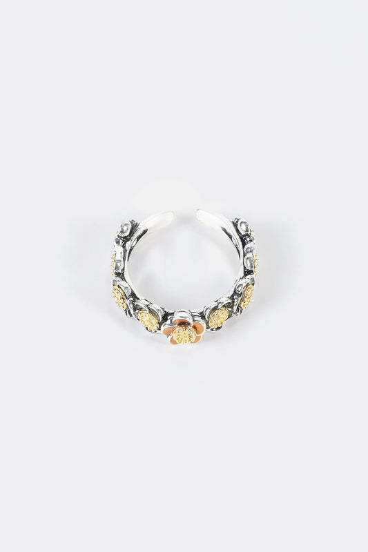Anillo de aceite con forma de gota de flor 
