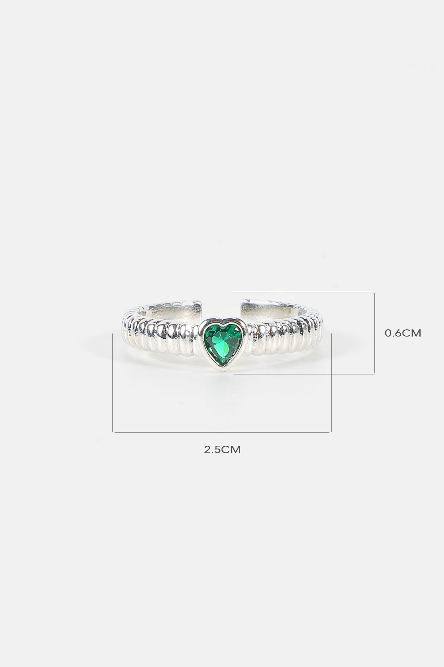 Anillo de aceite con forma de corazón 