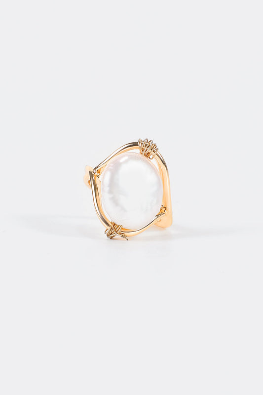 Anillo de perla natural 