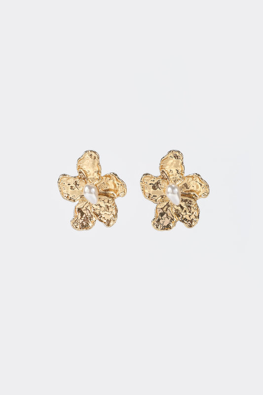 Pendientes con estampado floral 