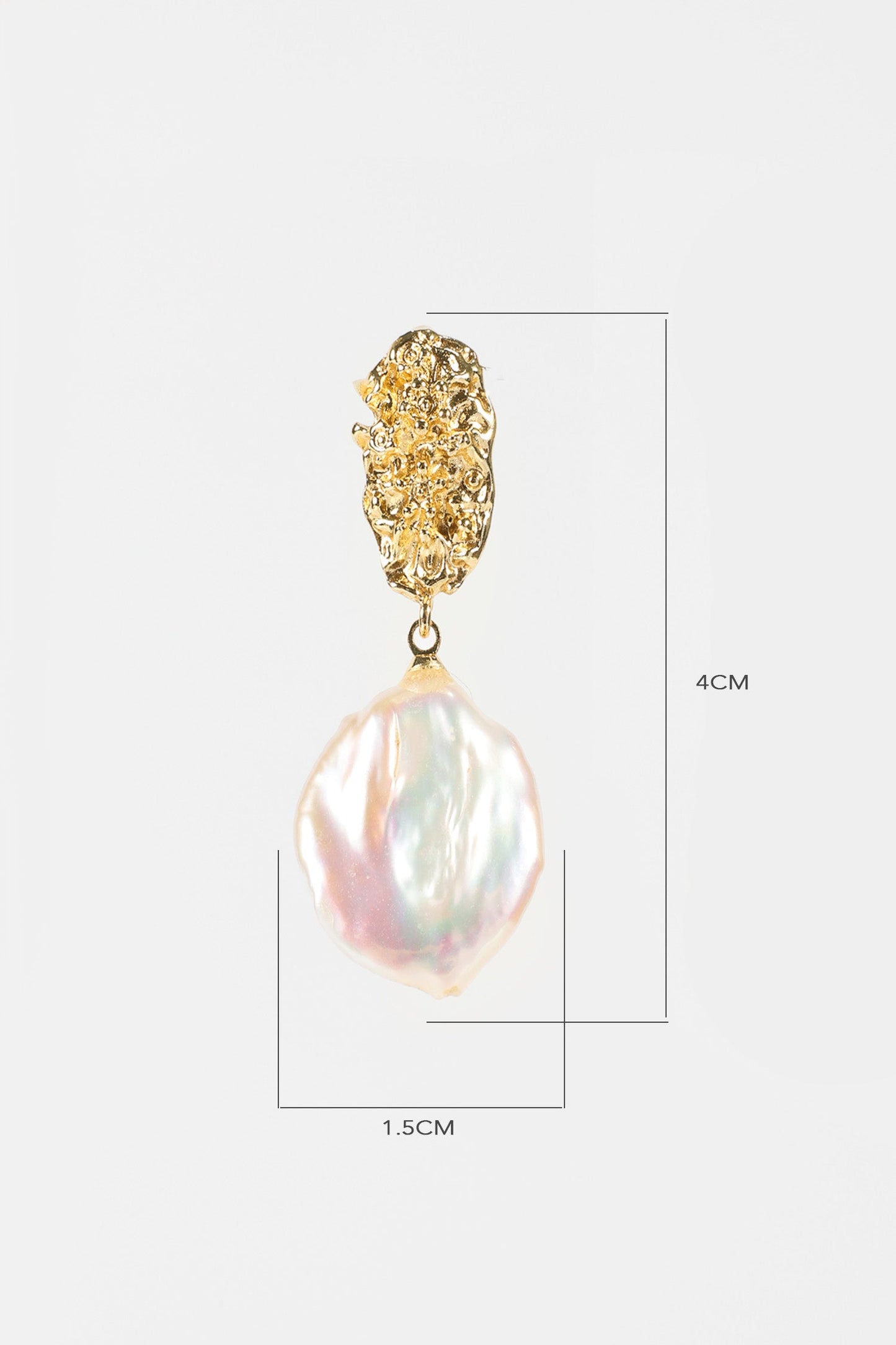 Faux Baroque Pearl Earrings