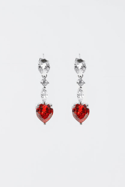Pendientes colgantes con decoración de diamantes de imitación 