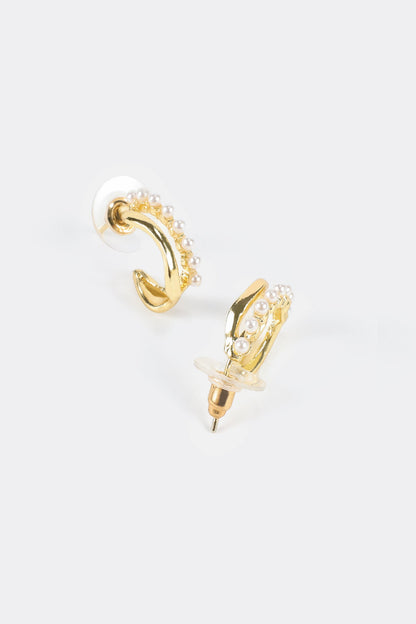 Faux Pearl Stud Earrings