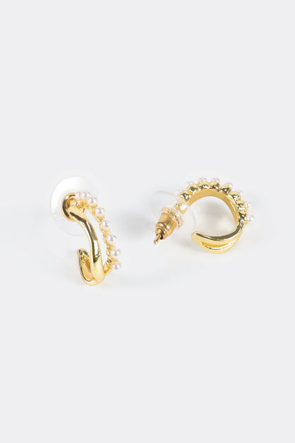 Faux Pearl Stud Earrings