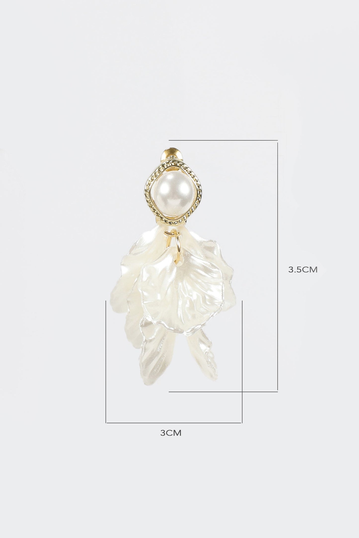 Pendientes de flores con perlas de imitación 