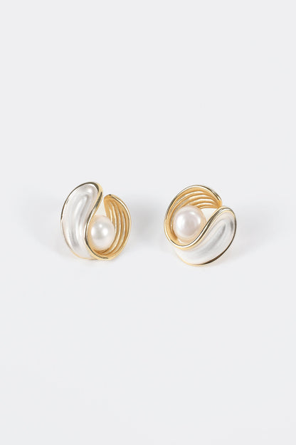 Faux Pearls Stud Earrings