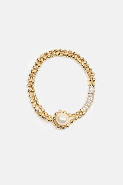 Pulsera de cuentas de perlas falsas 