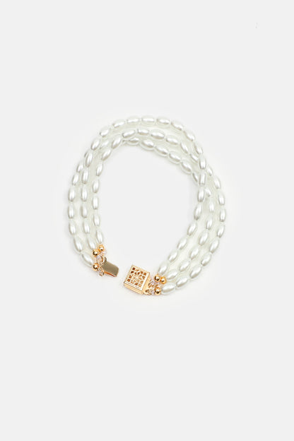 Faux Pearl Beaded Bracelet