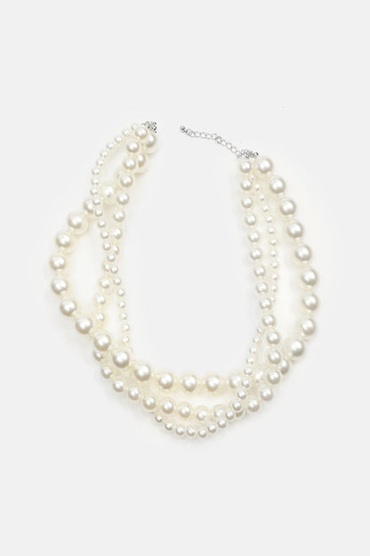 Faux Pearl Wrap Choker