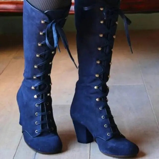 Casual Suede Retro Ankle Boots with Heel for Women | Great for Casual Days