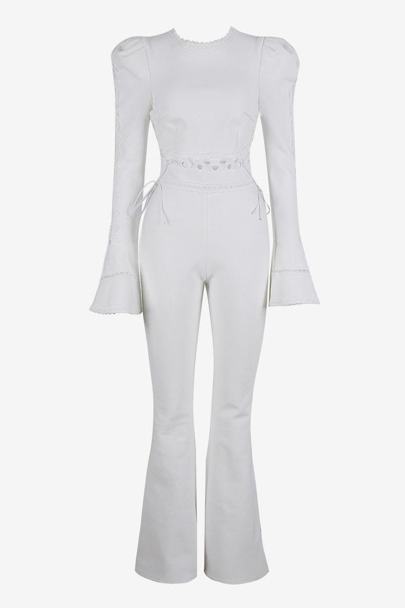 Conjunto de pantalones acampanados con aberturas Victoria 