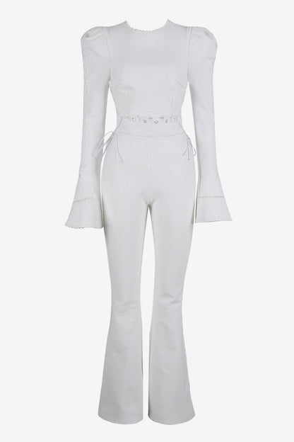 Conjunto de pantalones acampanados con aberturas Victoria 
