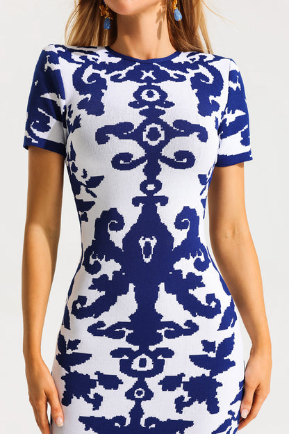 Vestido midi de cuello redondo con estampado paisley de Kint 