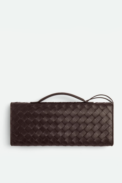 Bolso de mano tipo sobre de piel sintética lisa 