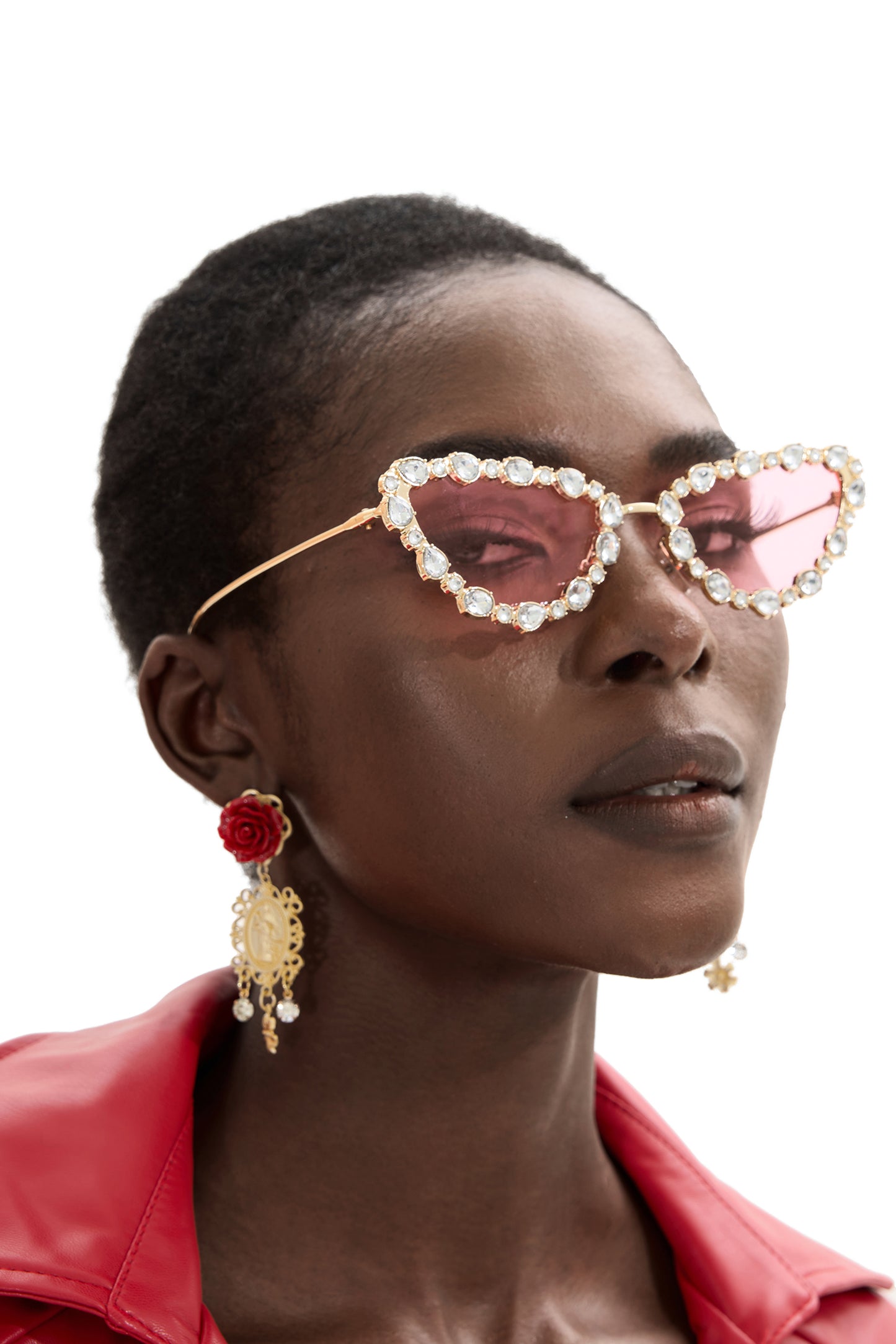 Gafas ovaladas con cristales de imitación 