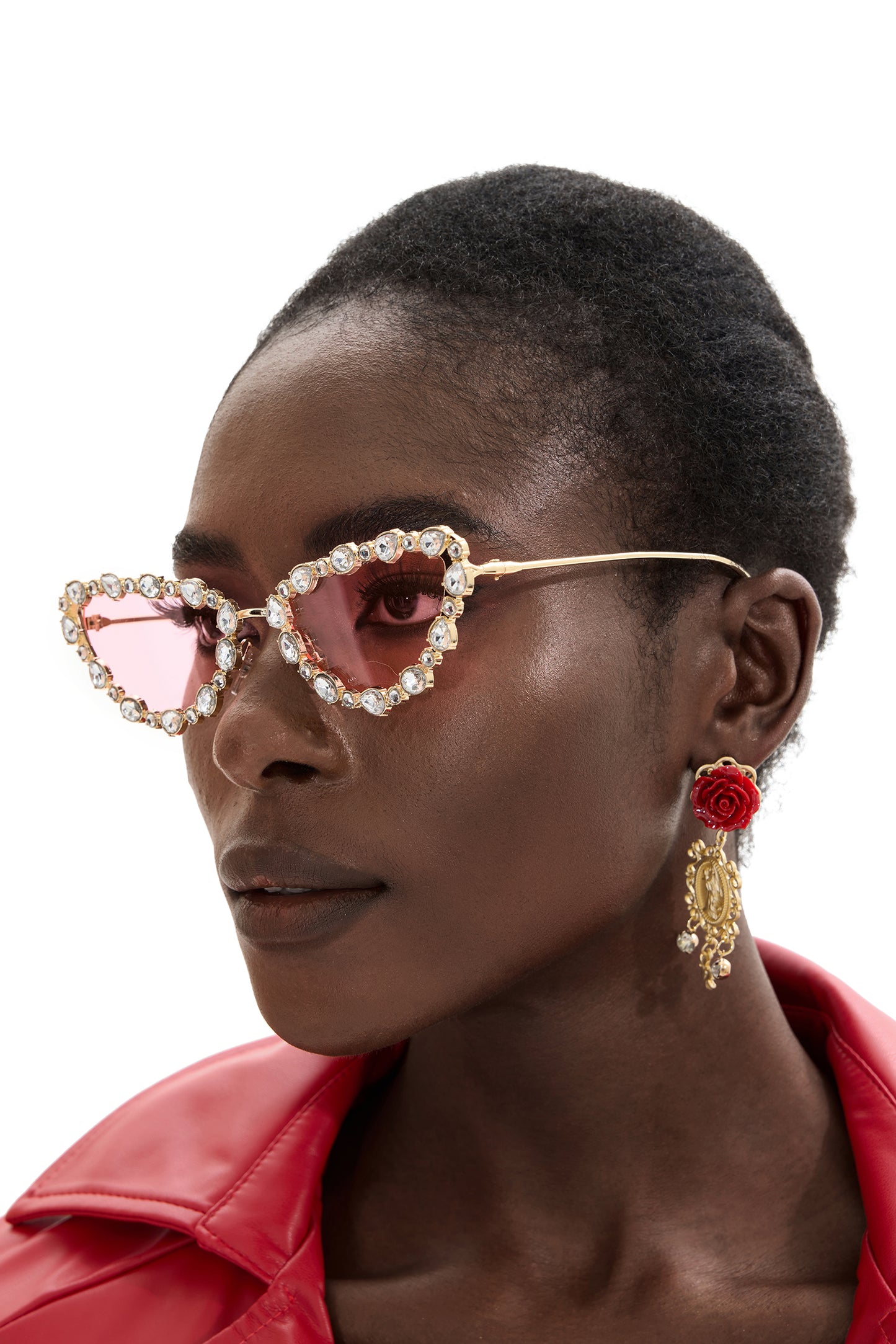 Gafas ovaladas con cristales de imitación 