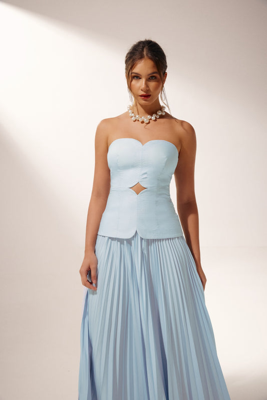 Conjunto plisado con corte Beatrice 