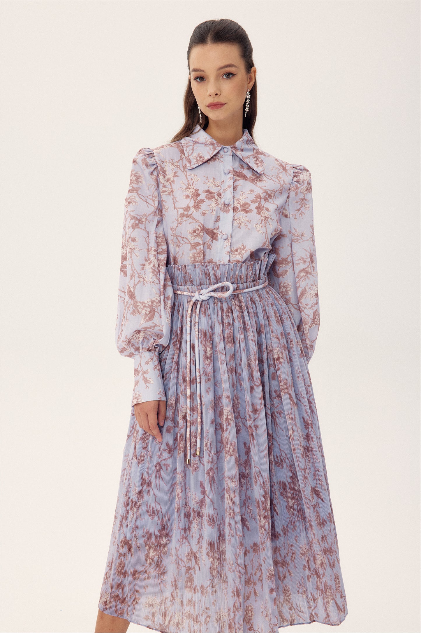 Conjunto de falda plisada con estampado floral Judith 