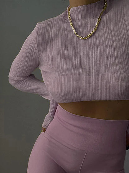 2025 Fall Elegant See Through Long Sleeve Mock Neck Women Tops Fashion Streetwear Sexy T-Shirts Tees Slim Clothes