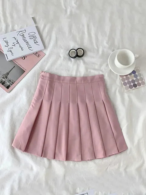 Falda negra de verano para mujer, estilo gótico, de cintura alta, antideslumbrante, plisada, corta, morada, Ulzzang, 2025