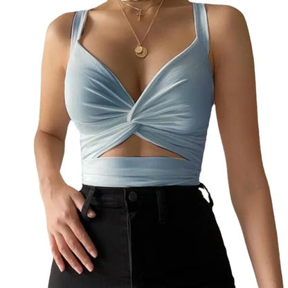 2025 Sexy Women Sleeveless Short Crop tops Ladies Vest Casual Tank Top Women’s Tube Top Female Black White