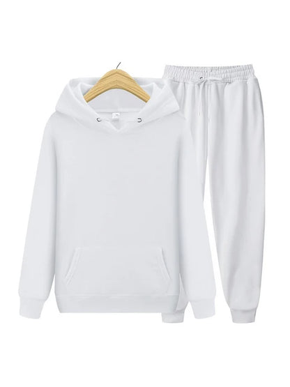 2025 new Men’s ladies casual wear suit sportswear suit solid color pullover + pants suit autumn and winter fashion suit